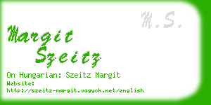 margit szeitz business card